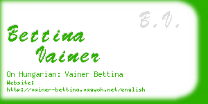 bettina vainer business card